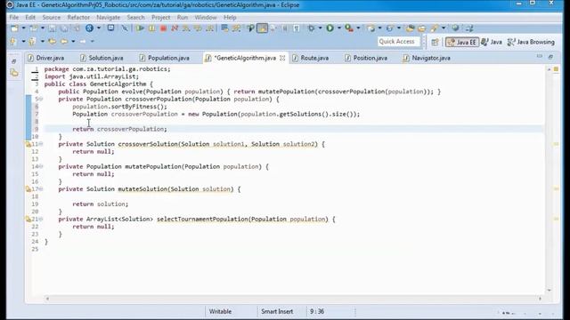Genetic Algorithms (05) + Robotics (01) - JAVA Prototype Project смотреть онлайн