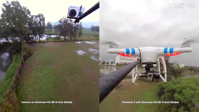 Тестируем подвес DJI Phantom 2 + Zenmuse H3 3D 3 Axis Gimbal HeliPal com смотреть онлайн