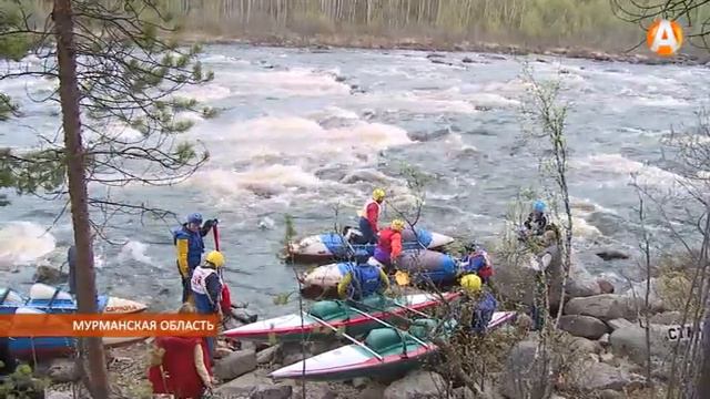 Бурлящая Кица - в Заполярье открыли сезон любители сплава 02.06.2015 смотреть онлайн