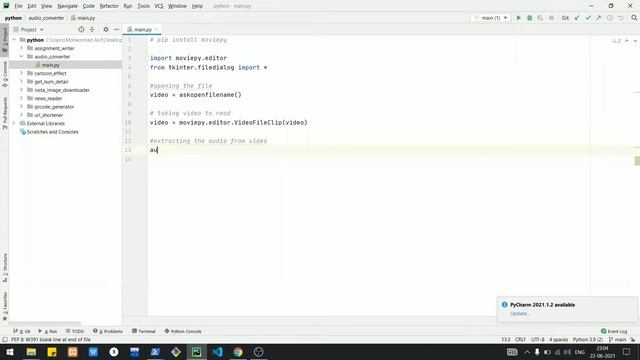 Extract audio from video using python ? | audio converter | editor | python смотреть онлайн