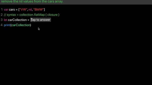 Learn swift: Use flatMap to remove nil values from array смотреть онлайн