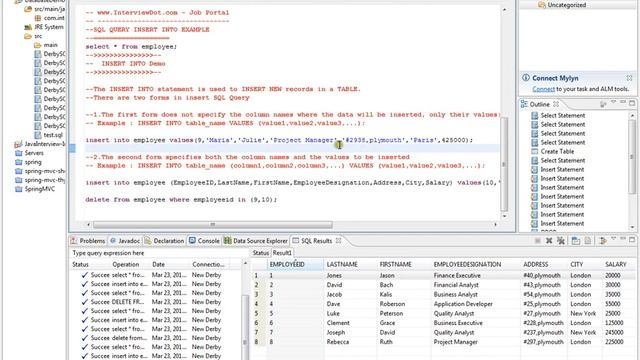 INSERT INTO QUERY SQL смотреть онлайн