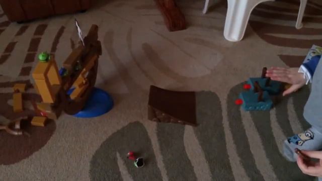 Angry Birds Go! Jenga Pirate Pig Attack Toy iPhone slow motion смотреть онлайн