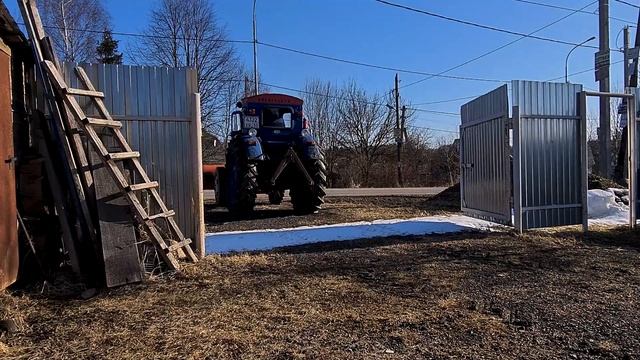 поездка за копалкой,замена резины. трактор т40. смотреть онлайн