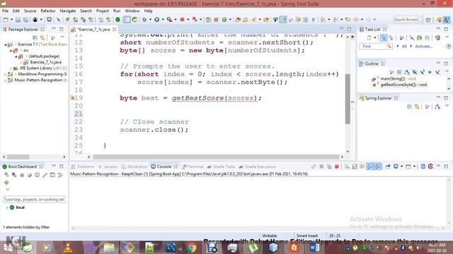 Introduction To Java Programming Exercise 7 1c смотреть онлайн