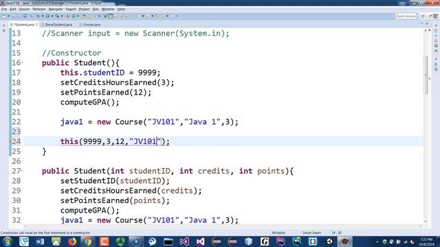 Java - How to call another local Constructor смотреть онлайн