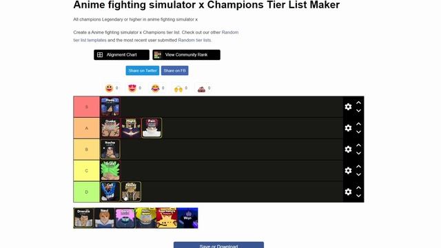 BEST CHAMPIONS TIER LIST IN ANIME FIGHTING SIMULATOR X смотреть онлайн
