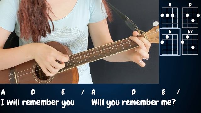 I Will Remember You - Easy Baritone Ukulele Tutorial with 3 Chords and Fingerstyle (Sarah McLachlan смотреть онлайн