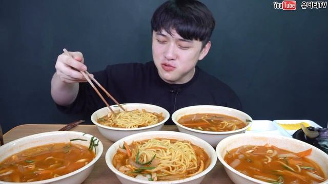 주작없이 진짜 40시간 굶고 짬뽕 다섯그릇을 먹어보았습니다 맹세주의 리얼사운드 먹방 REAL SOUND MUKBANG SOCIAL EATING