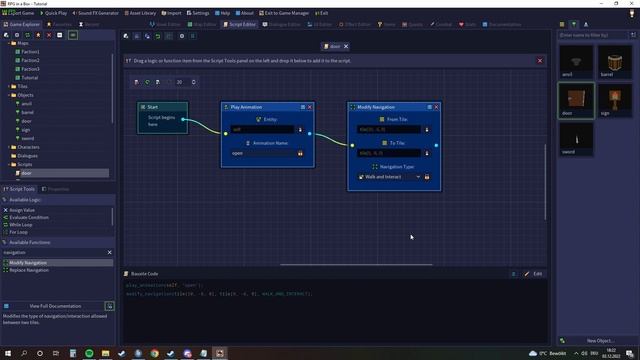 RPG in a Box Tutorial - Basic Scripting: Doors, Conditions, Choices смотреть онлайн
