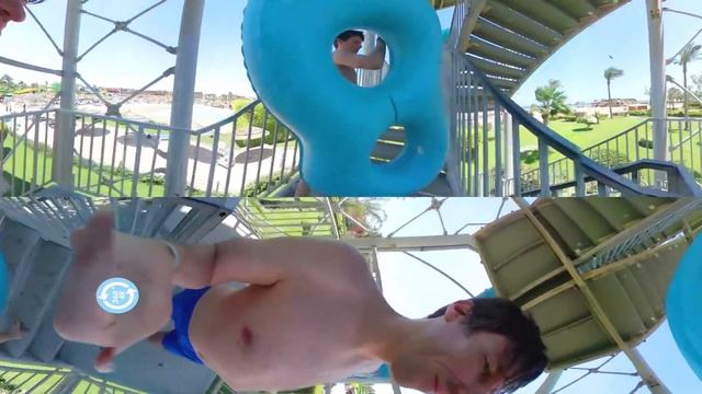 Waterslide 360° Crazy Insane Infinity water slide park Samsung Gear 360 VR video смотреть онлайн