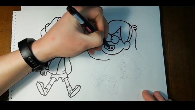 Как нарисовать РИСУНОК за 5 МИНУТ / Рисуем Диппера и Мэйбл из Мультика ГРАВИТИ ФОЛЗ... смотреть онлайн