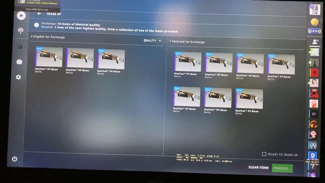 Csgo trade up for StatTrack Glock Water Elemental.