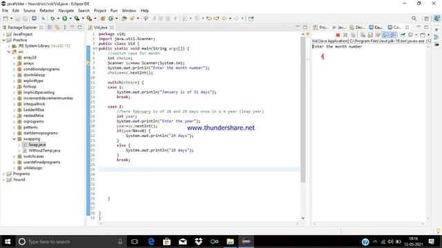 Code for Month using Switch Cases in Java Eclipse | | Java смотреть онлайн