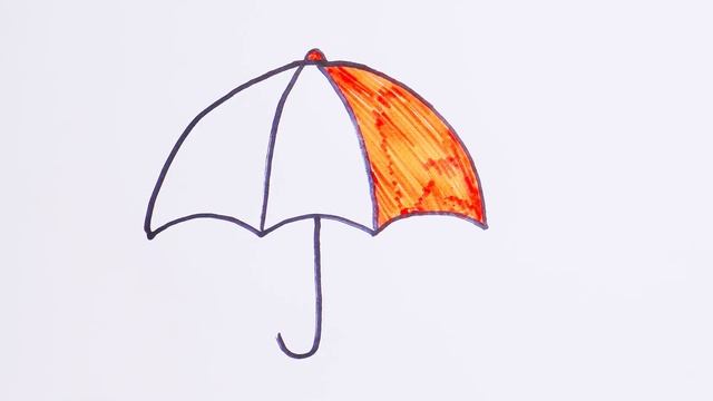 Bolalar uchun soyabon rasm chizish Draw an umbrella for kids Рисование зонт для детей смотреть онлайн