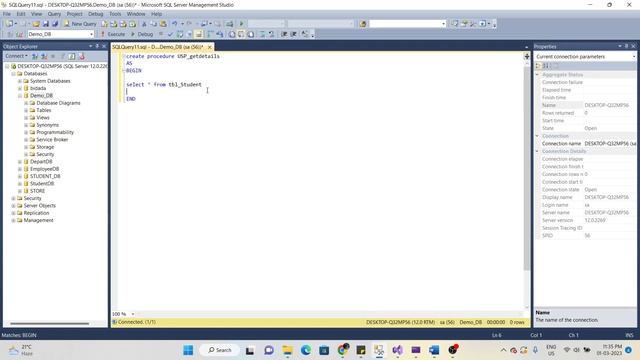 DAY- 3 HOW TO CREATE STORED PROCEDURE IN SQL SERVER смотреть онлайн