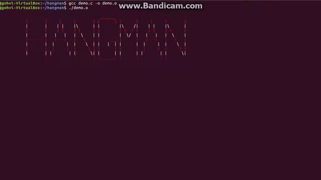 Hangman game C project смотреть онлайн