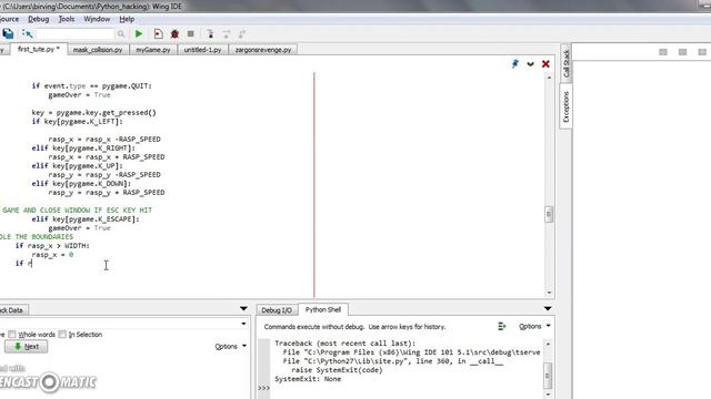 Boundary and Border Handling in Pygame смотреть онлайн