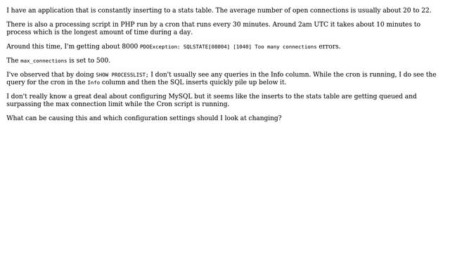 DevOps & SysAdmins: MySQL PDO Too many connections смотреть онлайн