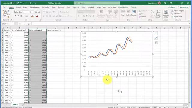 How to Copy and Paste to Add new Data To Excel Chart смотреть онлайн