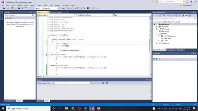 C# Project - List Box | C# List Box | List Box in C# | Windows Form | C# Application смотреть онлайн