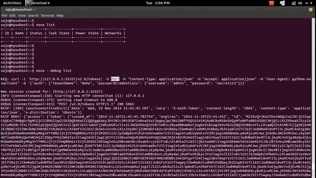 OpenStack API Examples using curl смотреть онлайн