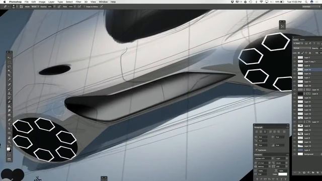 Car Design Sketching in Photoshop by DaneycDesigns смотреть онлайн