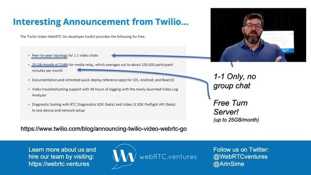 Big WebRTC Announcement from Twilio! (WebRTC Tips from WebRTC.ventures) смотреть онлайн
