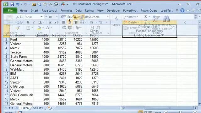 CFO Learning Pro - Excel Edition "Multiline Headings" - Issue 102 смотреть онлайн