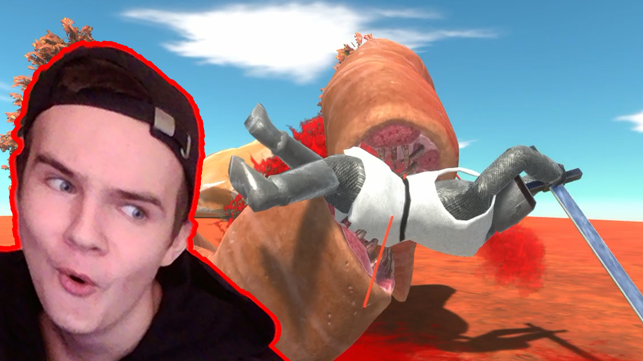 Гигантский червь ест рыцаря | Animal Revolt Battle Simulator Прохождение Часть 3