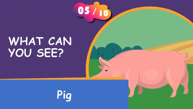 Blurred Farm Vocabulary Words Easy English Learning Quizzes for Kids смотреть онлайн