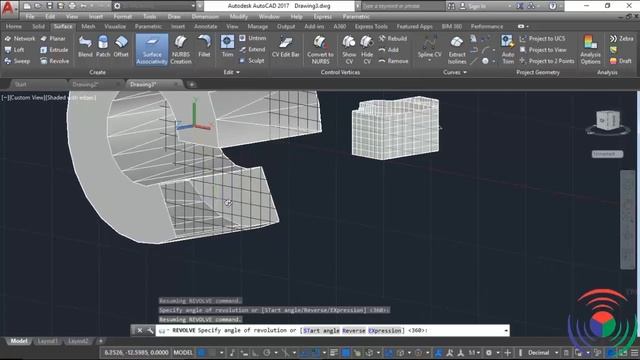 Autodesk AutoCAD: How to use Surface Revolve Command in Autodesk AutoCAD смотреть онлайн