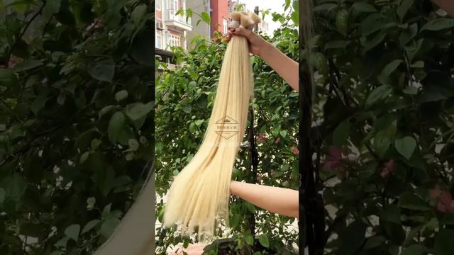Bulk blond hair from BiboHair +84828210888 #wefthair #hairfactory #wigshop #hairshop #hairwig смотреть онлайн