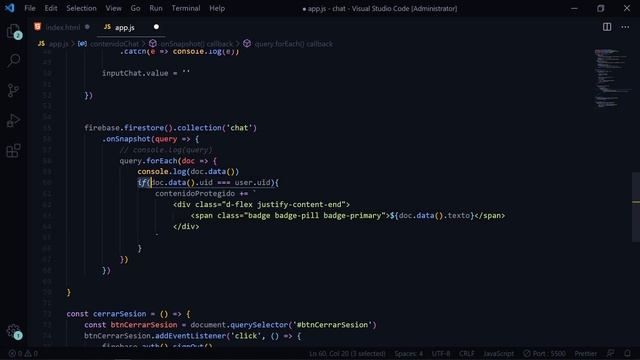 ? CHAT ? Javascript y Firebase [Parte 5] - onSnapshot: Mostrando documentos en tiempo real смотреть онлайн