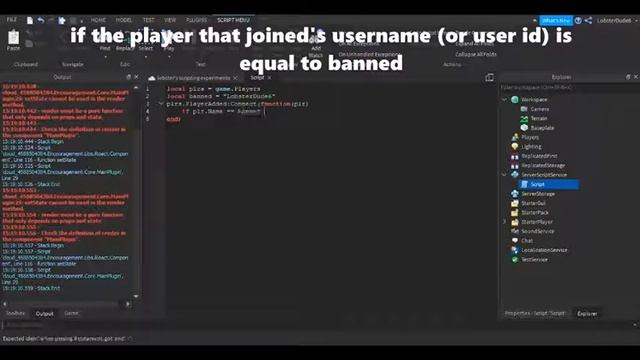 Ban Script | Roblox Studio смотреть онлайн
