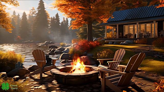 Вечер у костра под прекрасную музыку .Релакс. смотреть онлайн