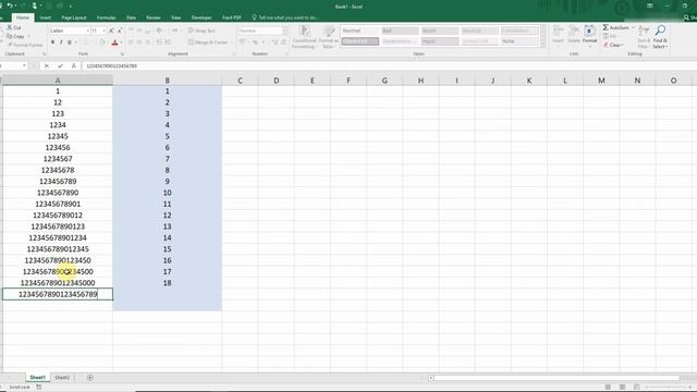 MS Excel - Large Numbers - More Than 15 Digits Issue Fixed смотреть онлайн