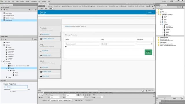 Updating Multiple Database Records using DMXzone Server Connect смотреть онлайн