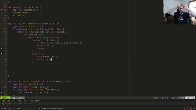 Live-coding a linked hash map in Rust смотреть онлайн