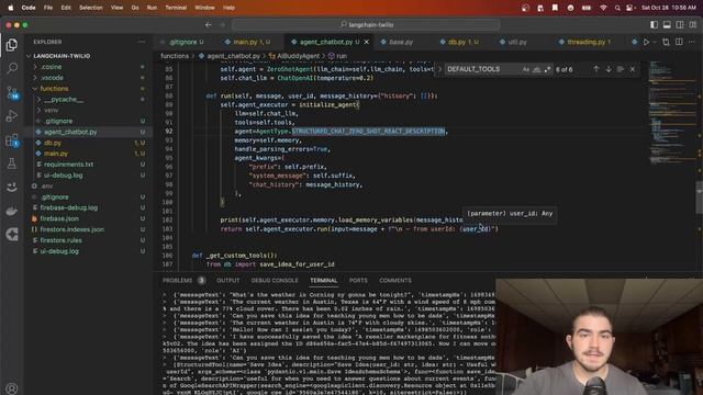 Langchain + Twilio Agent Chatbot w/ Firebase смотреть онлайн
