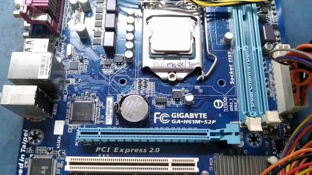 Gigabyte h61m-s2p Power on for 2 sec automatic off repair trick without part replacement at site смотреть онлайн