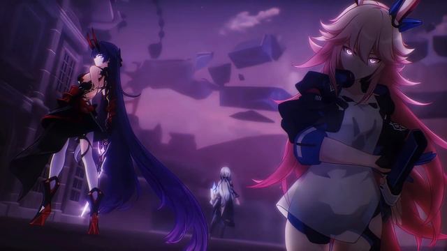 [4K HD Live Wallpaper] Honkai Impact 3rd - Mei & Sakura Battle with Dark Elysia смотреть онлайн