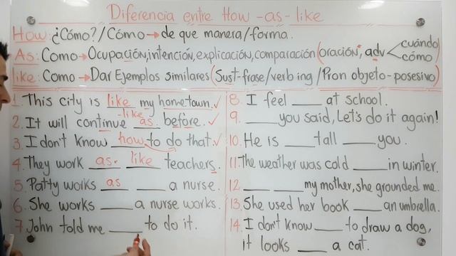 Aprende correctamente el uso y las diferencias entre HOW, AS y LIKE | Clases inglés смотреть онлайн