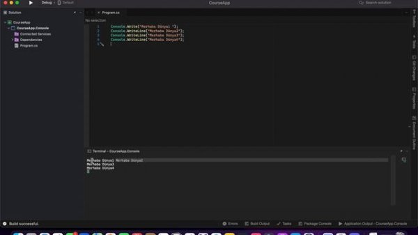 Write() ve WriteLine() | C# 6.0 #2