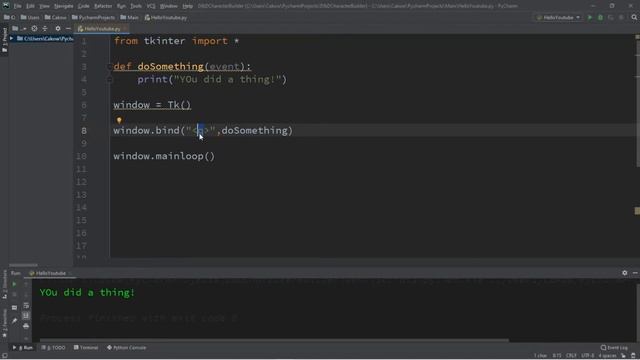 Python GUI keyboard events ⌨️ смотреть онлайн