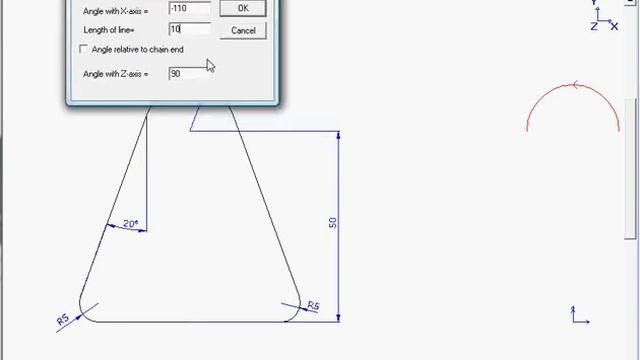 Low cost 2.5D CAD software: tutorial Tangent line смотреть онлайн