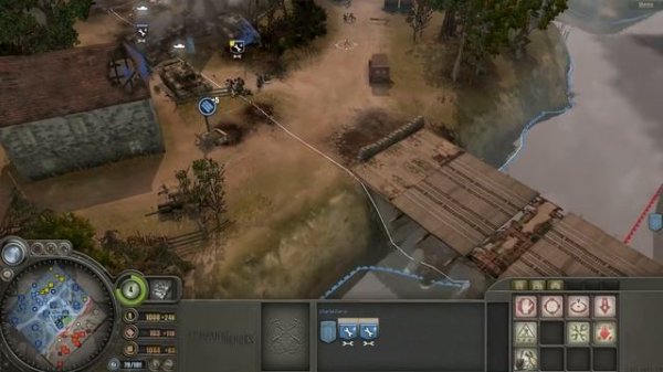 Company of Heroes - Allied (British) Royal Artillery Support Gameplay VS Expert A.I.