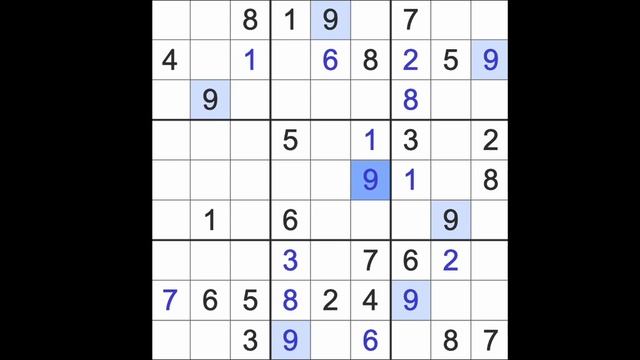 Sudoku solution – New York Times 5 November 2023 Hard level смотреть онлайн