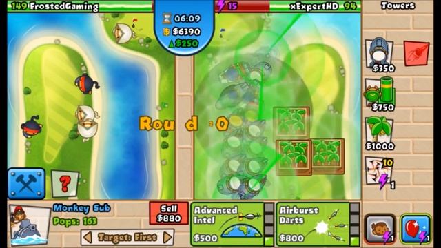 TOWER BATTLES MOBILE! - #1: Monkey Sub Vs. Ninja Monkey - (Bloons TD Battles) смотреть онлайн