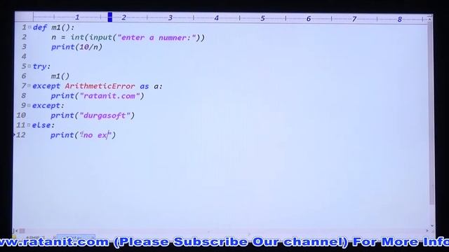 Python Tutorial || Exception Handling || Part-4 || By Ratan Sir смотреть онлайн